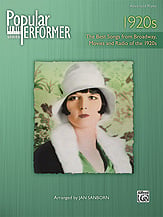 Popular Performer 1920s piano sheet music cover